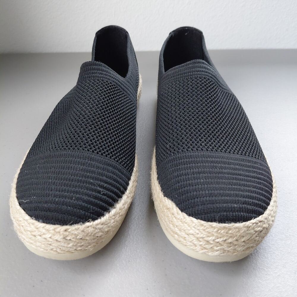 Espirit Espadrille Black Slip On Shoes Womens 7 M Casual Beach Travel Minimalist - Picture 2 of 9